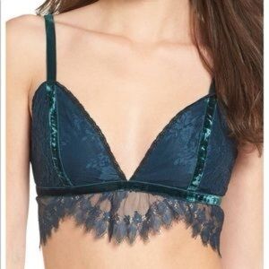 Lovers & Friends lace bralette Top emerald L